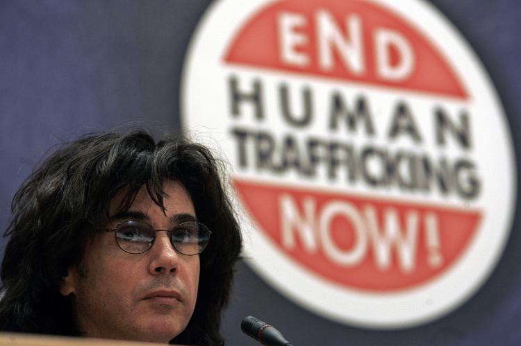 Famous French composer Jean Michel Jarre attending a round table against the trafficking of human beings. (Aris Messinis/AFP/Getty Images)