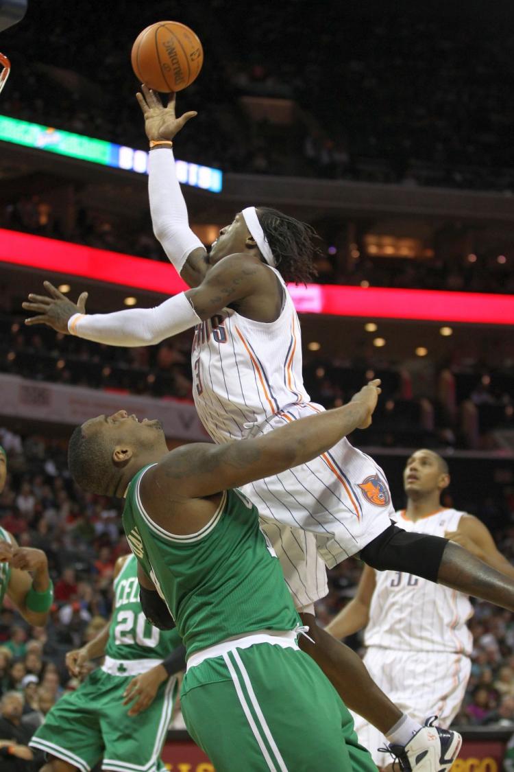 Gerald Wallace of the Charlotte Bobcats played good, physical basketball against the Boston Celtics on Monday. (Streeter Lecka/Getty Images)
