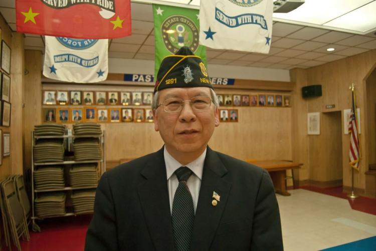 SUPPORTING VETERANS: Fang Wong stands for a photo at the American Legion Lt. B. R. Kimlau Chinese Memorial Post in New York City. Wong is a leading candidate to become the next American Legion National Commander. (Joshua Philipp/The Epoch Times) SUPPORTING VETERANS: Fang Wong stands for a photo at the American Legion Lt. B. R. Kimlau Chinese Memorial Post in New York City. Wong is a leading candidate to become the next American Legion National Commander. (Joshua Philipp/The Epoch Times)