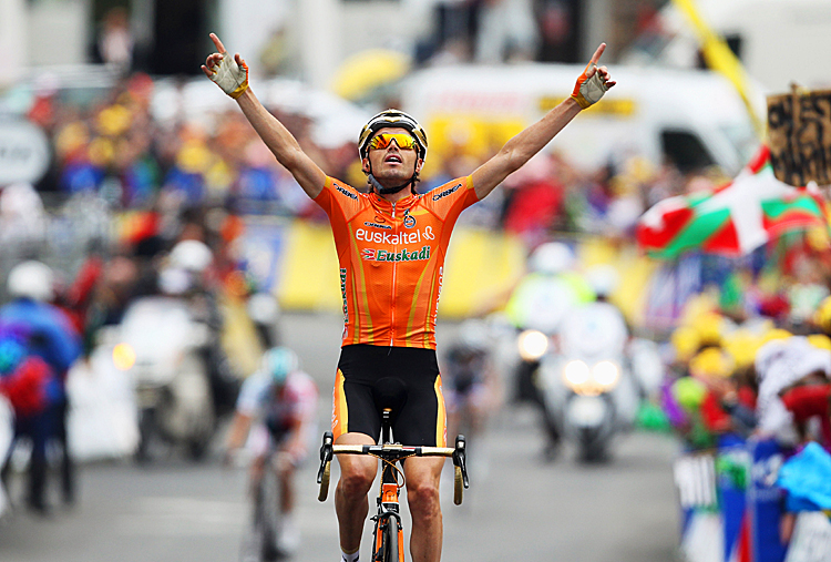 Le Tour de France 2011 - Stage Twelve Samuel Sanchez, here winning Stage Twelve of the 2011 Tour de France, took the stage win and race lead in Stage Three of the 2012 Tour of the Basque Country. (Bryn Lennon/Getty Images)