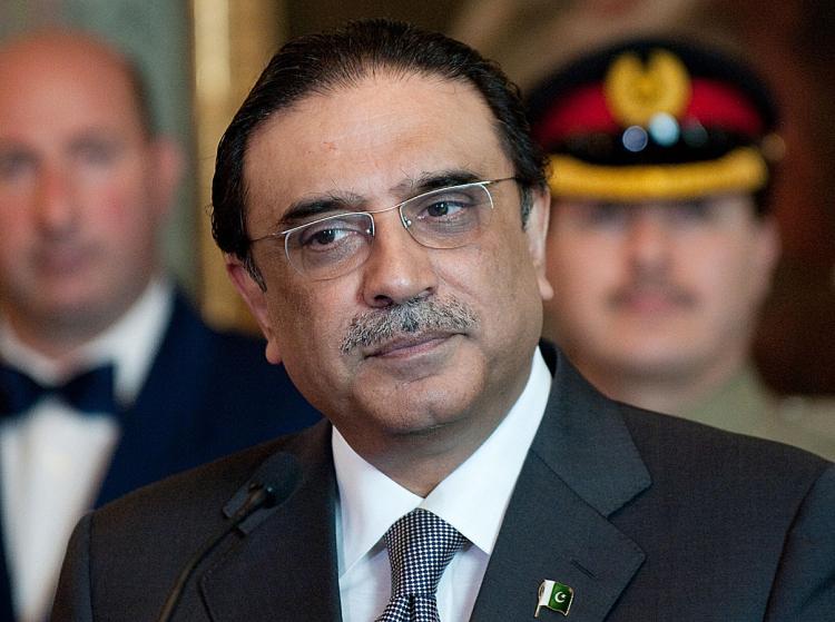 Pakistani President Asif Ali Zardari said the international community is loosing the war with the Taliban in Afghanistan because the Afghan people do not trust that the military will bring them a better future. (Vincenzo Pinto/AFP/Getty Images)
