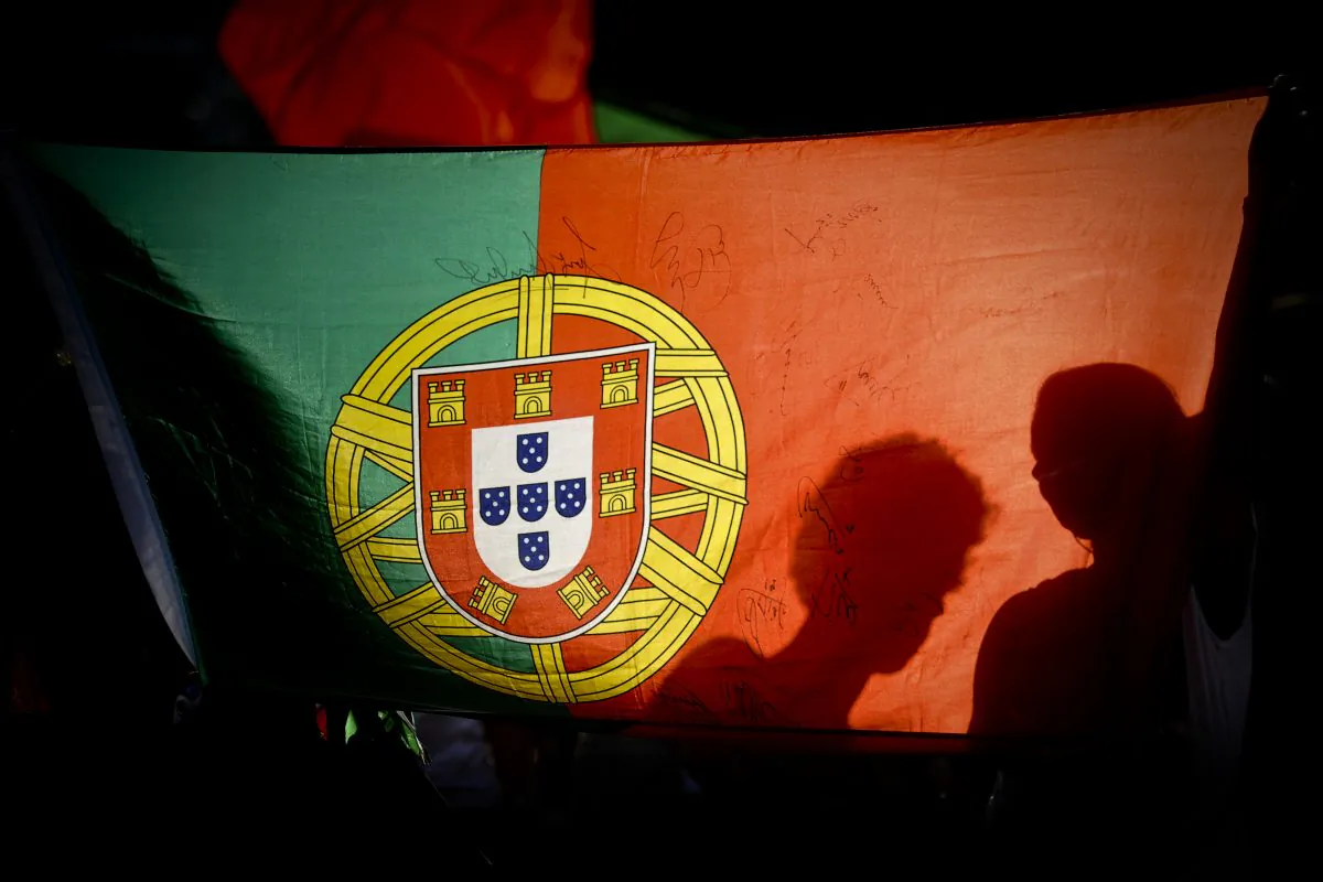 Portugal's national flag in Lisbon on June 27, 2012. (Patricia de Melo Moreira/AFP/GettyImages)