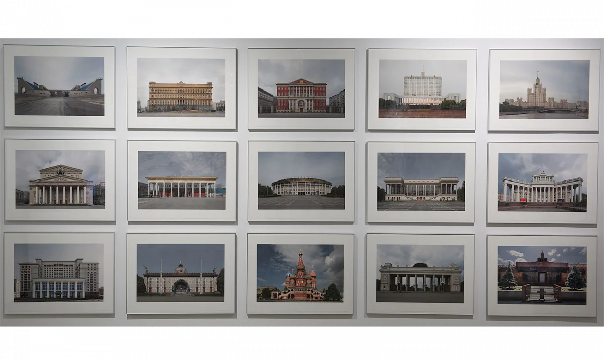 A suite of images by Leslie Hossack titled "The Moscow Photographs: Stalin's Architectural Legacy, 1922-2012" in the "Big Bang" exhibition at SAW Gallery. (David Barbour, Courtesy Galerie SAW Gallery)
