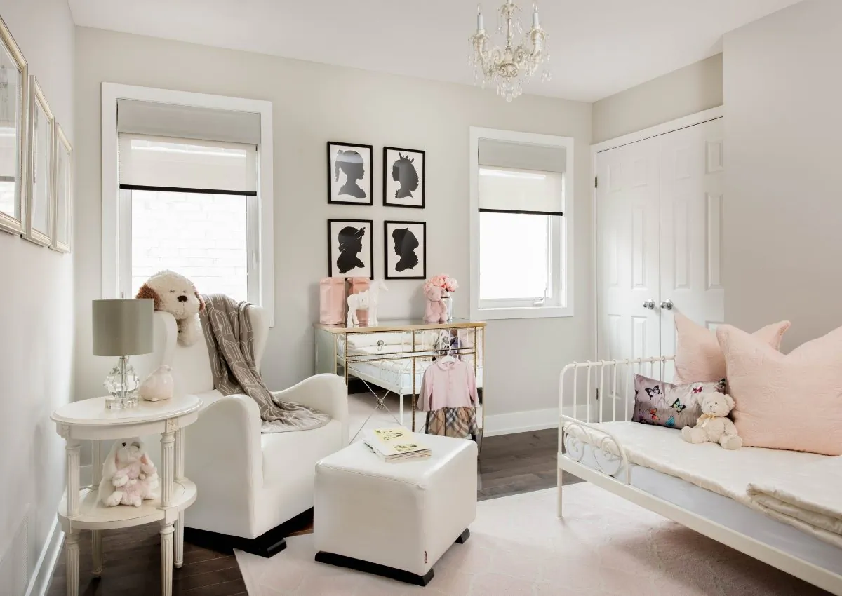 A nursery is decorated with quality pieces that will grow with the child.(Stephani Buchman)