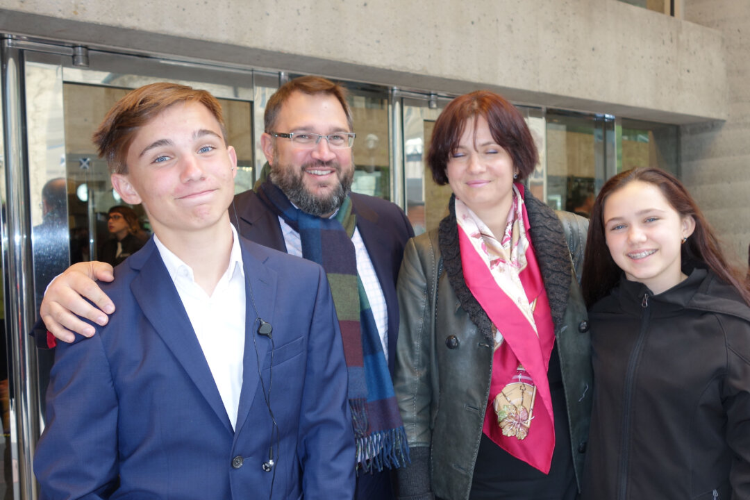 The Perzan family enjoyed the Shen Yun Symphony Orchestra at Toronto's Roy Thomson Hall on Oct. 3, 2015. (Matthew Little/Epoch Times)