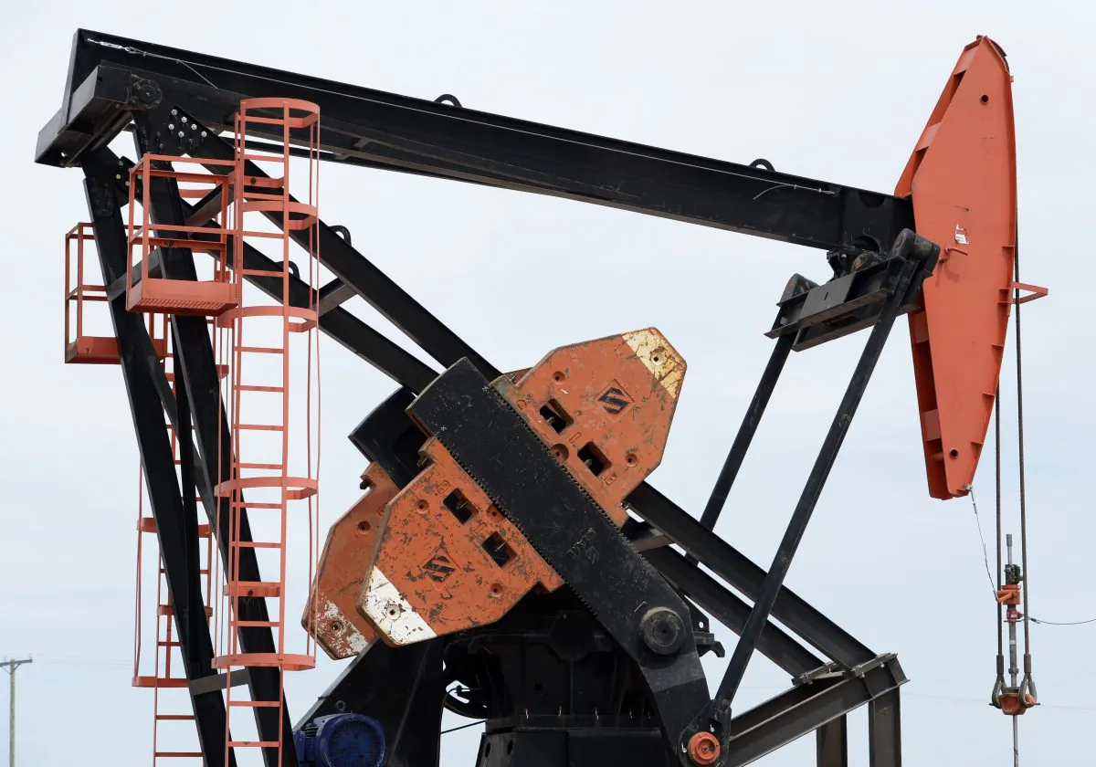 View of an Argentine oil company YPF's pumpjack to extract oil from a well at Loma La Lata, near Vaca Muerta shale oil reservoir, in the Patagonian Province of Neuquen, some 1180 km southwest of Buenos Aires, Argentina, on Dec. 4, 2014. YPF has an agreement with U.S. Chevron to exploit Vaca Muerta, the world's second largest reserve of shale gas and fourth largest reserve of oil, estimated to contain the equivalent of 27 billion barrels. (Juan Mabromata/AFP/Getty Images)
