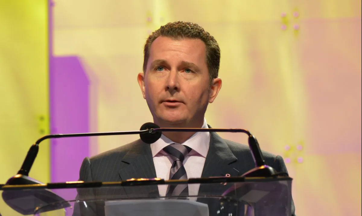 Murdo Gordon, president, U.S. pharmaceuticals, Bristol-Myers Squibb speaks at 2014 Pennsylvania Conference For Women at Philadelphia Convention Center on October 16, 2014 in Philadelphia, Pennsylvania. (Lisa Lake/Getty Images for Pennsylvania Conference for Women)