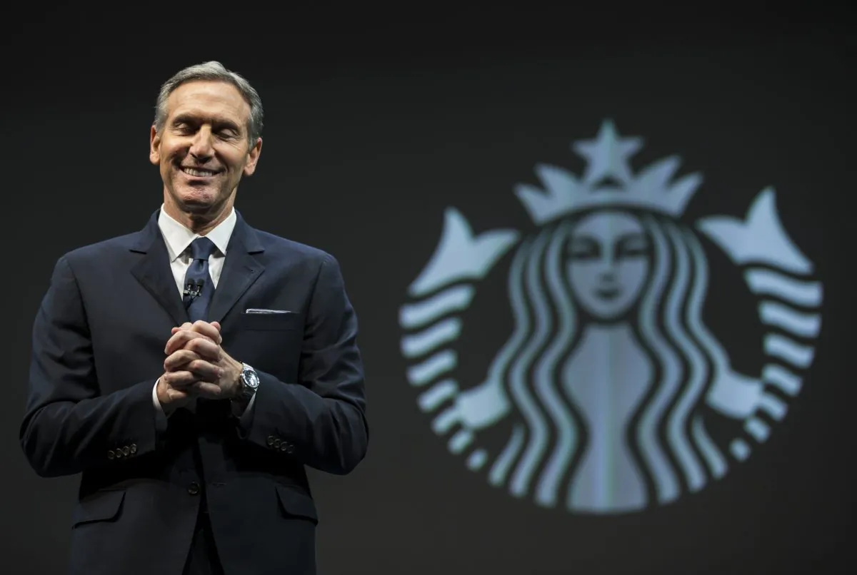 Starbucks Chairman and CEO Howard Schultz speaks during the Starbucks annual shareholders meeting in Seattle, Wash., on March 18, 2015. Stephen Brashear/Getty Images