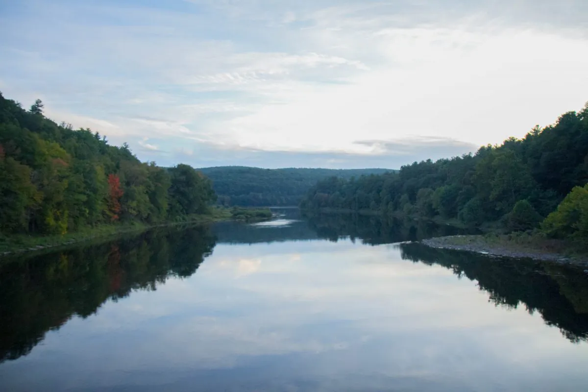 The Delaware River. (Holly Kellum/Epoch Times)