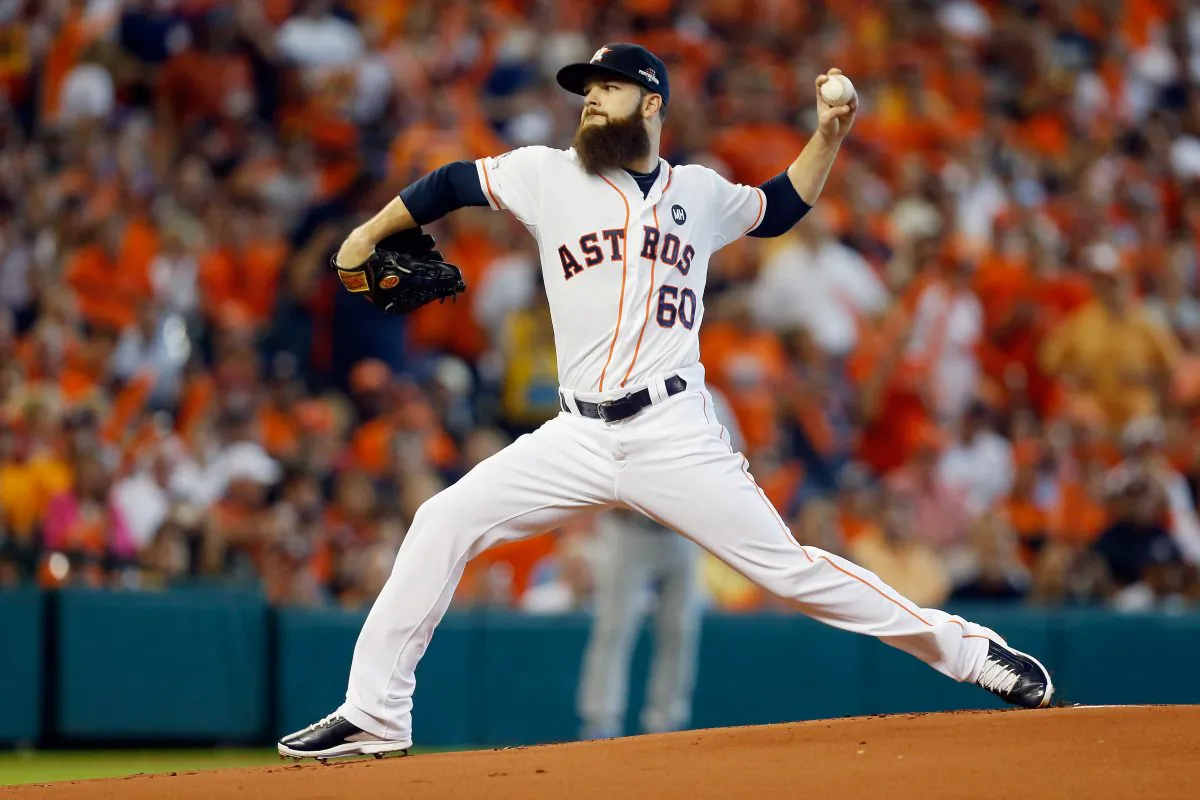 Cy Young favorite Dallas Keuchel is 2 -0 with a 0.69 ERA through two postseason starts this year. (Bob Levey/Getty Images)