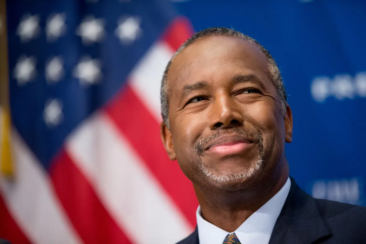 In this Oct. 9, 2015 photo, Republican presidential candidate Dr. Ben Carson speaks at a luncheon at the National Press Club in Washington. (AP Photo/Andrew Harnik)