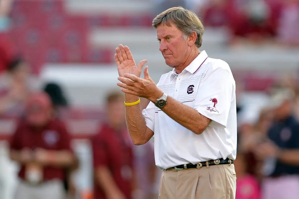 Steve Spurrier went 86–49 in his 10-plus seasons at South Carolina. (Grant Halverson/Getty Images) 