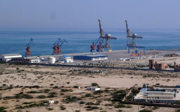 Pakistan’s Gwadar Port is in construction on Feb. 12, 2013. The Chinese regime has 40-year rights to manage the port, and its naval push into the region has India on edge. (Behram Baloch/AFP/Getty Images)