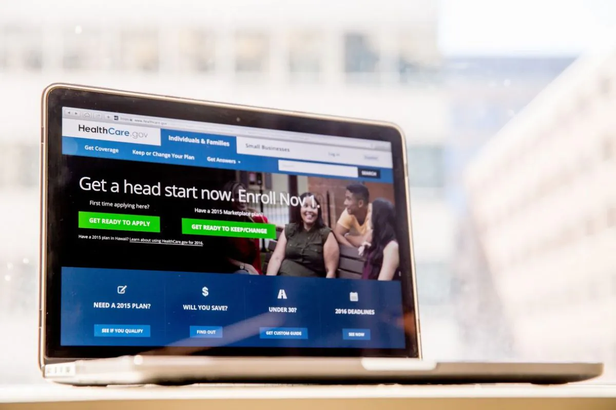 The HealthCare.gov website, where people can buy health insurance, is displayed on a laptop screen in Washington on Oct. 6, 2015. (AP Photo/Andrew Harnik)