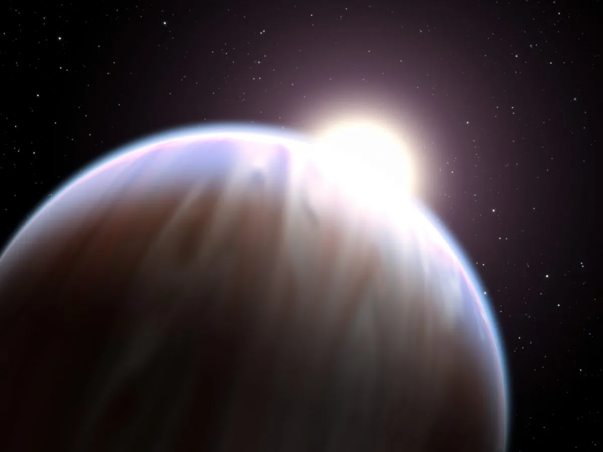 Hot Jupiters get their name because of their large size and gaseous composition (like Jupiter) and their unusually close location to their sun. Above: HD 189733 has a Jupiter-class planet in a tight orbit. (Credit: NASA, ESA & G. Bacon)