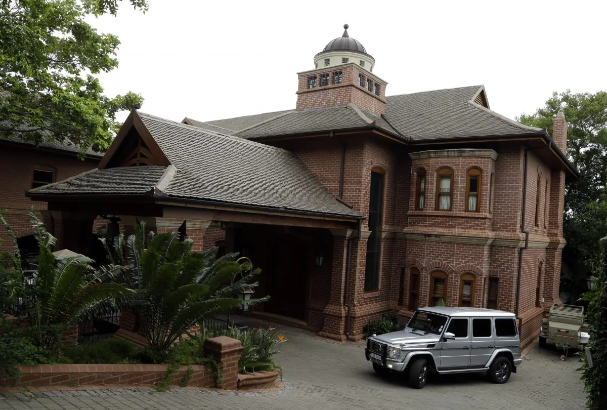 The house of Oscar Pistorius's uncle stands in Pretoria, South Africa, Tuesday, Oct. 20, 2015. (AP Photo/Themba Hadebe)