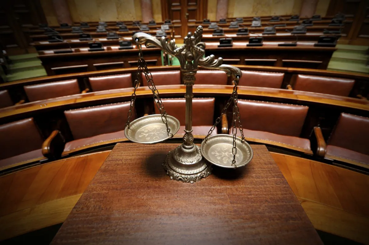 A stock photo shows the scales of justice (Vladimir Cetinski/iStock)