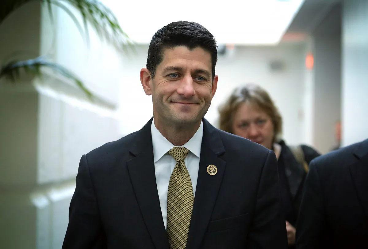 Rep. Paul Ryan (R-Wis.) leaves after a House Republican Conference meeting Oct. 20, 2015, at the Capitol in Washington, D.C. Ryan said he is open to run for speaker if House GOPs will unify behind him. (Alex Wong/Getty Images)
