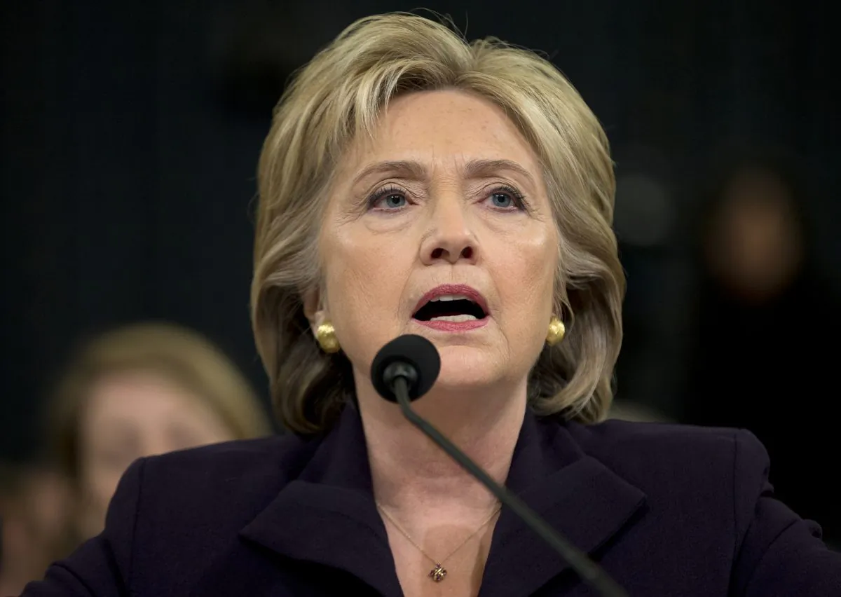 Democratic presidential candidate, former Secretary of State Hillary Rodham Clinton testifies on Capitol Hill in Washington, Thursday, Oct. 22, 2015, before the House Benghazi Committee.(AP Photo/Evan Vucci)