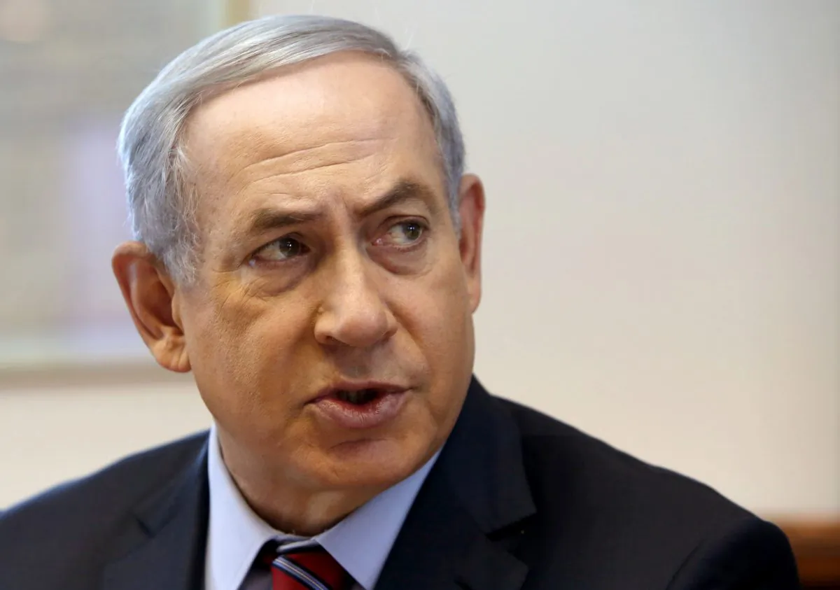 Israel's Prime Minister Benjamin Netanyahu chairs the weekly cabinet meeting at his office, in Jerusalem, Sunday, Oct. 25, 2015. (Gali Tibbon/AP)