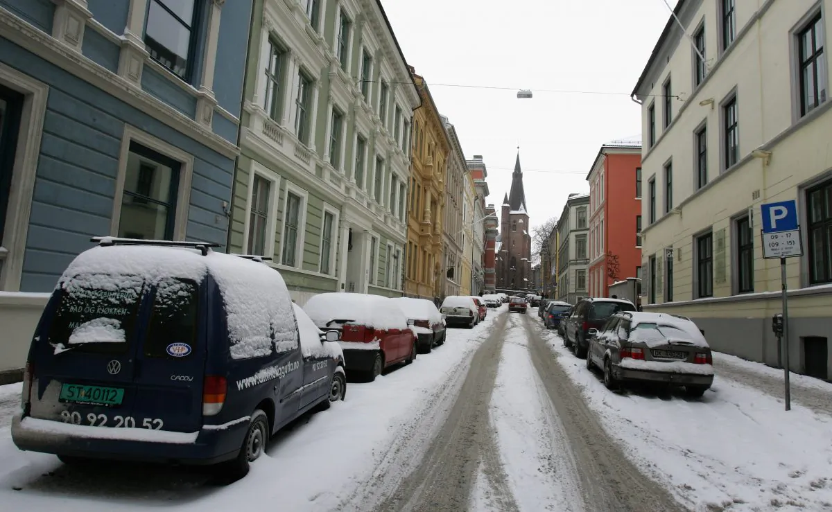St Olaves Catholic Church is seen at the end of a deserted road as worshippers attend Sunday Service on February 25, 2007 in Oslo, Norway. (Chris Jackson/Getty Images)