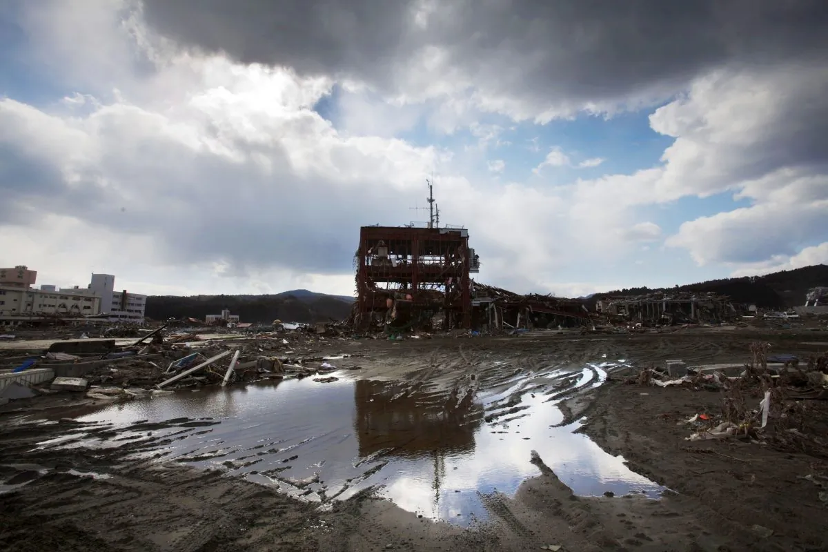 The gutted Disaster Emergency Center in the earthquake and tsunami-destroyed town of Minamisanriku, Japan, on March 23, 2011. (AP Photo/David Guttenfelder, File)