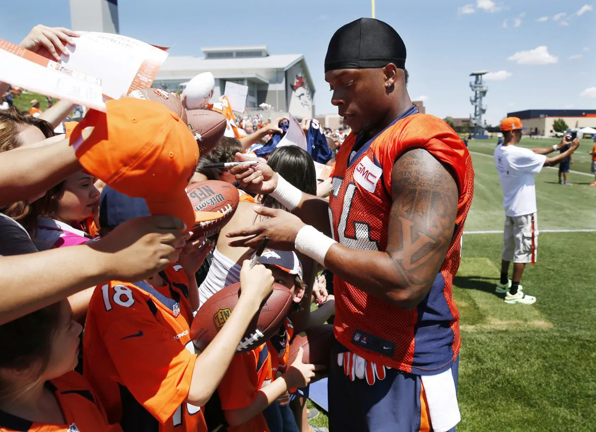 Denver's Brandon Marshall has gone from practice squad hopeful to starting linebacker. (AP Photo/David Zalubowski)