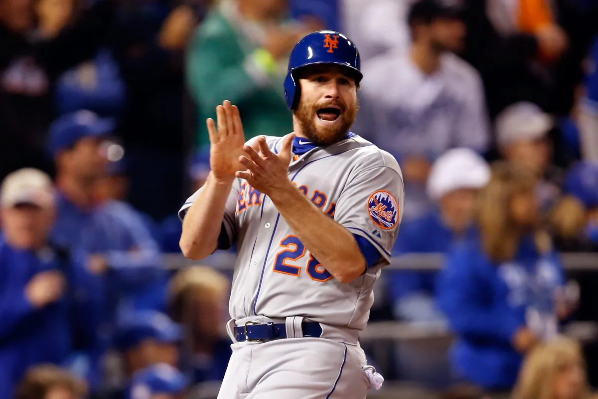 Daniel Murphy has two hits—both singles—through two games thus far in the World Series. (Sean M. Haffey/Getty Images) 