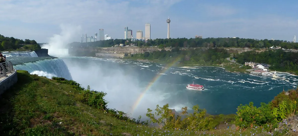 Niagara Falls, with the Toronto skyline in the distance. (Photos by Manos & Barbara Angelakis)