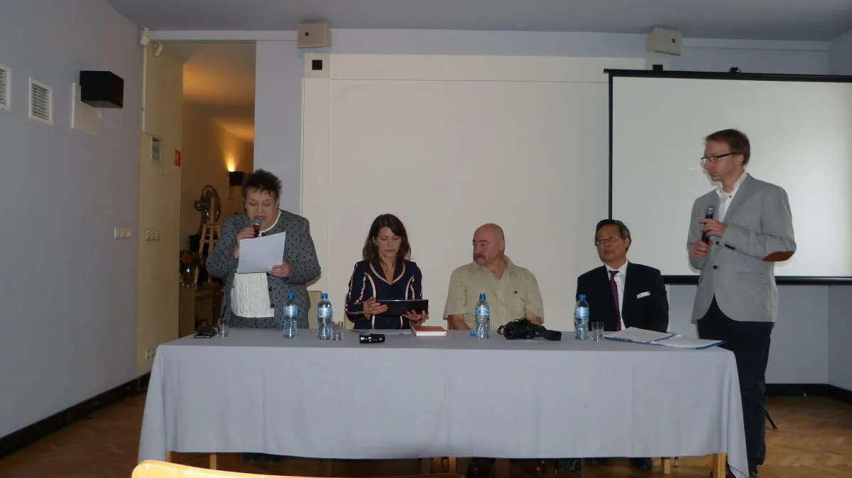 Seated, speakers at a recent conference on the Solidarity Movement in Poland. From left to right: Jadwiga Chmielowska, a polish journalist and analyst of communism; Maria Salzman, human rights activist; Piotr Hlebowicz, a founding member of Fighting Solidarity; Man-yan Ng, Board director of International Society for Human Rights, Germany. (Epoch Times)