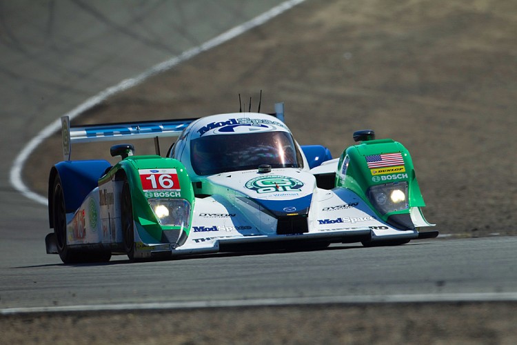 The #16 Dyson Lola Mazda or Chris Dyson, Guy Smith, and Jay Cochran led most of the race but fell back in the final 45 minutes. (Regis Lefebure/Dyson Racing) The #16 Dyson Lola Mazda or Chris Dyson, Guy Smith, and Jay Cochran led most of the race but fell back in the final 45 minutes. (Regis Lefebure/Dyson Racing)