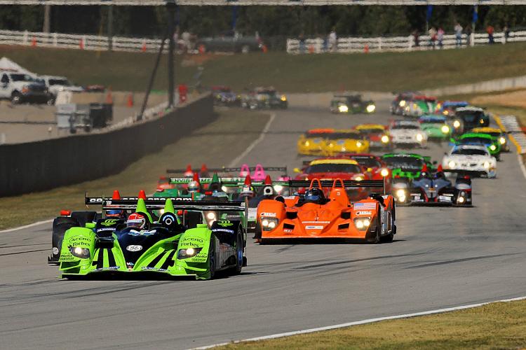 Simon Pagenaud in the Patrón Highcroft HPD ARX-01c leads the non-diesel field around Road Atlanta early in the 2010 Petit Le Mans. (Patrón Highcroft Racing) Simon Pagenaud in the Patrón Highcroft HPD ARX-01c leads the non-diesel field around Road Atlanta early in the 2010 Petit Le Mans. (Patrón Highcroft Racing)