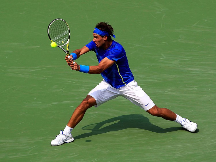 NADAL CHALLENEGED: Rafael Nadal beat David Nalbandian in a tough three-set match. (Chris Trotman/Getty Images) NADAL CHALLENEGED: Rafael Nadal beat David Nalbandian in a tough three-set match. (Chris Trotman/Getty Images)