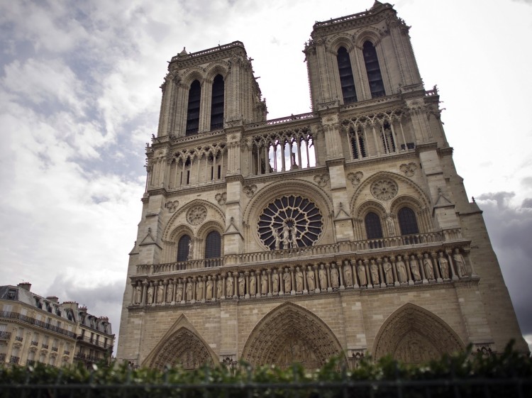 Notre+Dame+outside Notre Dame Cathedral in Paris.