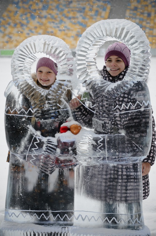 Ice Sculpture Park opened in Kyiv.