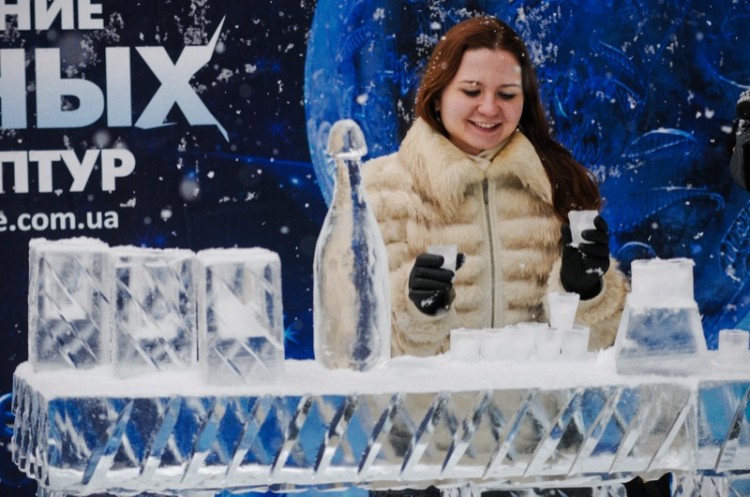 Ice Sculpture Park opened in Kyiv.