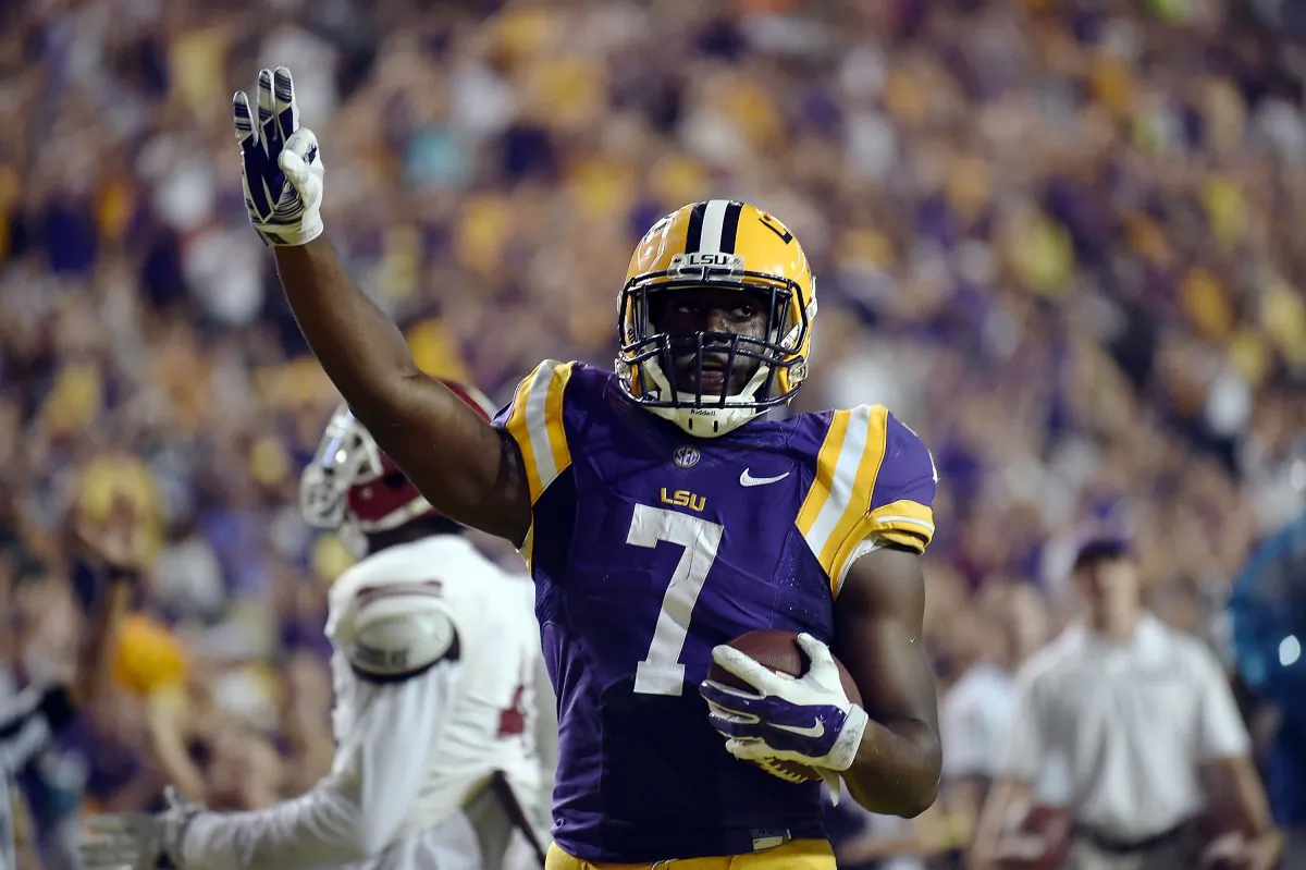 Leonard Fournette has rushed for at least 150 yards in every game this season. (Stacy Revere/Getty Images)
