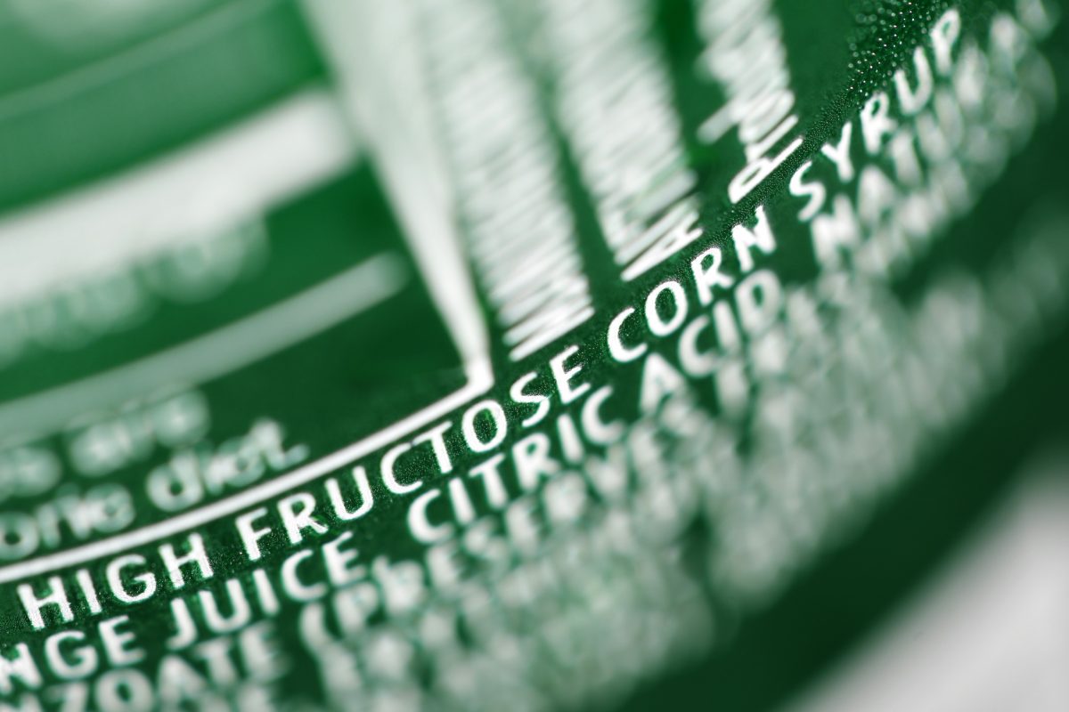 Displayed is a nutrition label on a can of soda with the ingredient high fructose corn syrup Thursday, Sept. 15, 2011, in Philadelphia. (AP Photo/Matt Rourke)