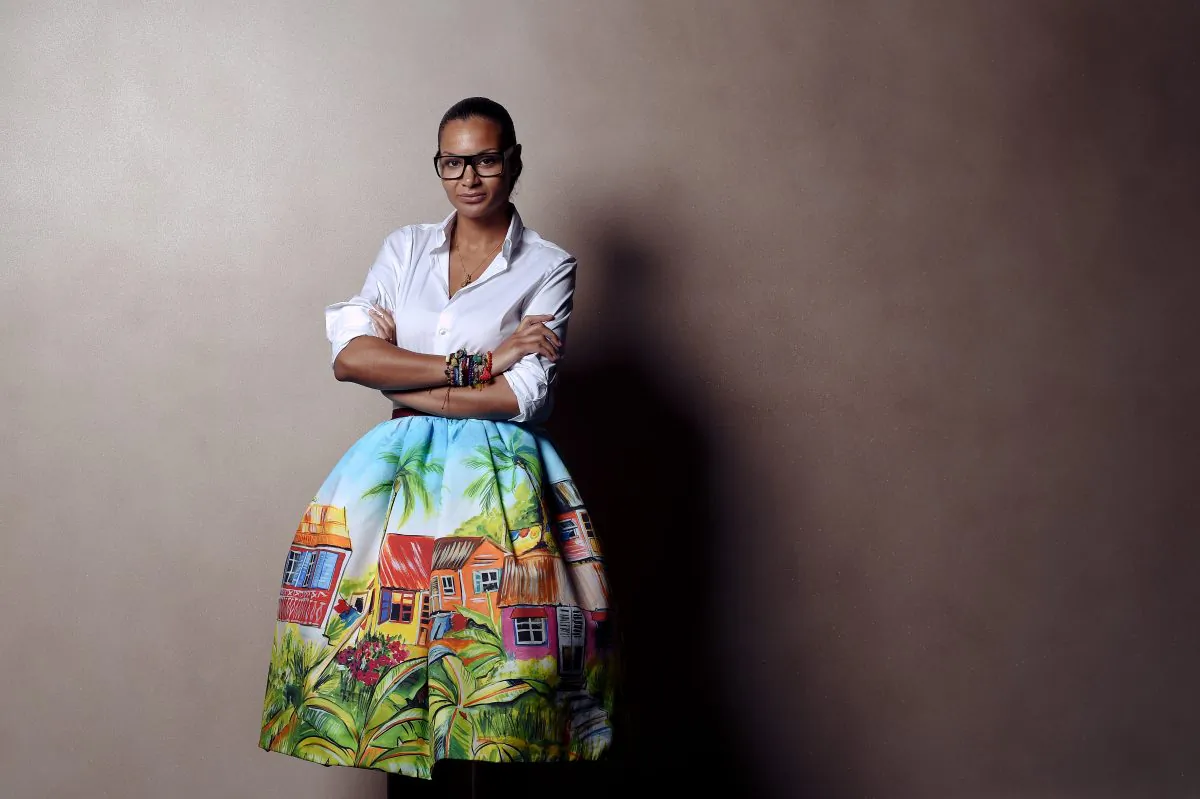 Designer Stella Jean poses during the Vogue Fashion Dubai Experience on October 30, 2014 in Dubai, United Arab Emirates. (Photo by Gareth Cattermole/Getty Images for Vogue & The Dubai Mall)
