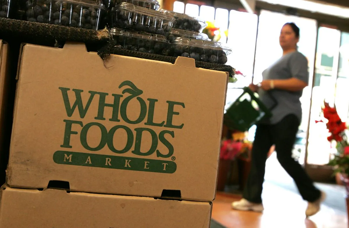 The Whole Foods logo adorns a cardboard box at a Whole Foods Market in San Francisco, Calif., on Feb. 22, 2007. Whole Foods reports quarterly financial results on Wednesday, Nov. 4, 2015. (Justin Sullivan/Getty Images)