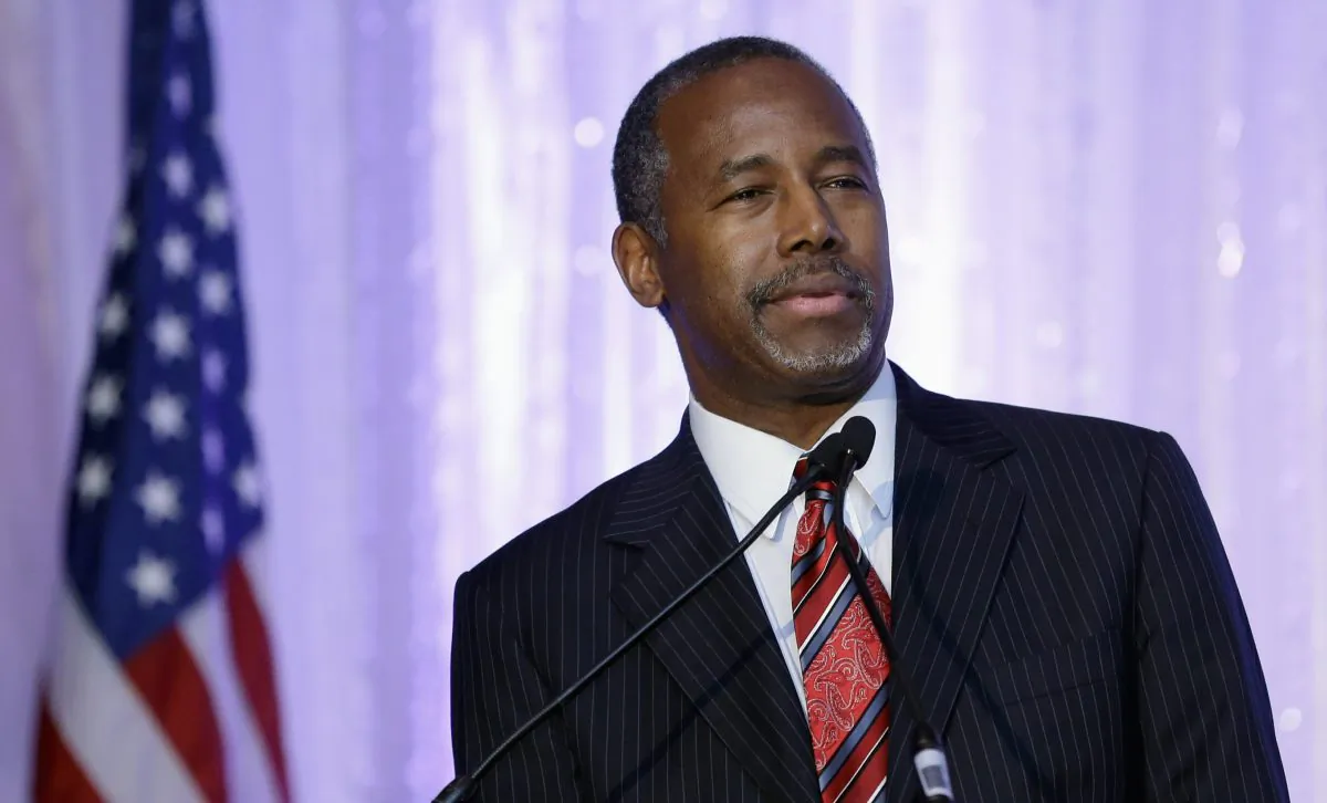 Republican presidential candidate Ben Carson speaks during the Black Republican Caucus of South Florida event benefiting the group's scholarship fund, in Palm Beach Gardens, Fla., on Nov. 6, 2015. (AP Photo/Alan Diaz)