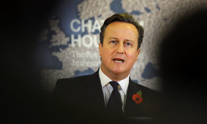 Britain's Prime Minister David Cameron in a file photo. (AP Photo/Kirsty Wigglesworth, pool)