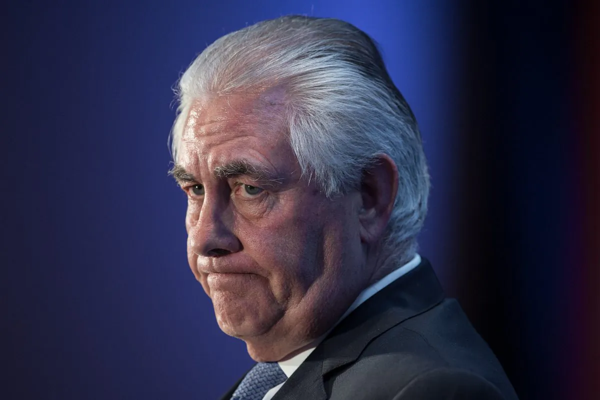 Exxon Mobil chairman and CEO Rex Tillerson at a discussion on energy innovations, organized by the Economic Club of Washington, in Washington, D.C., on March 12, 2015. (Nicholas Kamm/AFP/Getty Images)