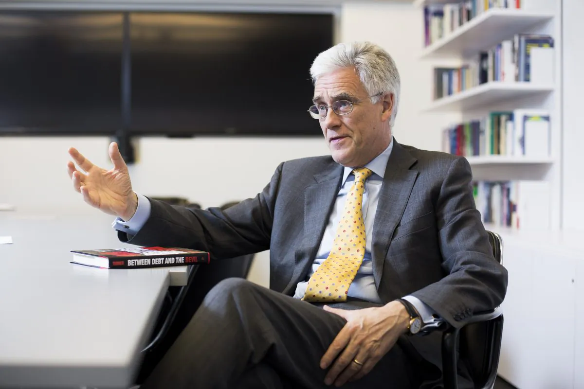 Lord Adair Turner, the chairman of the Institute of New Economic Thinking and former head of the U.K. Financial Services Authority (FSA) in New York on Oct. 16, 2015. (Samira Bouaou/Epoch Times)