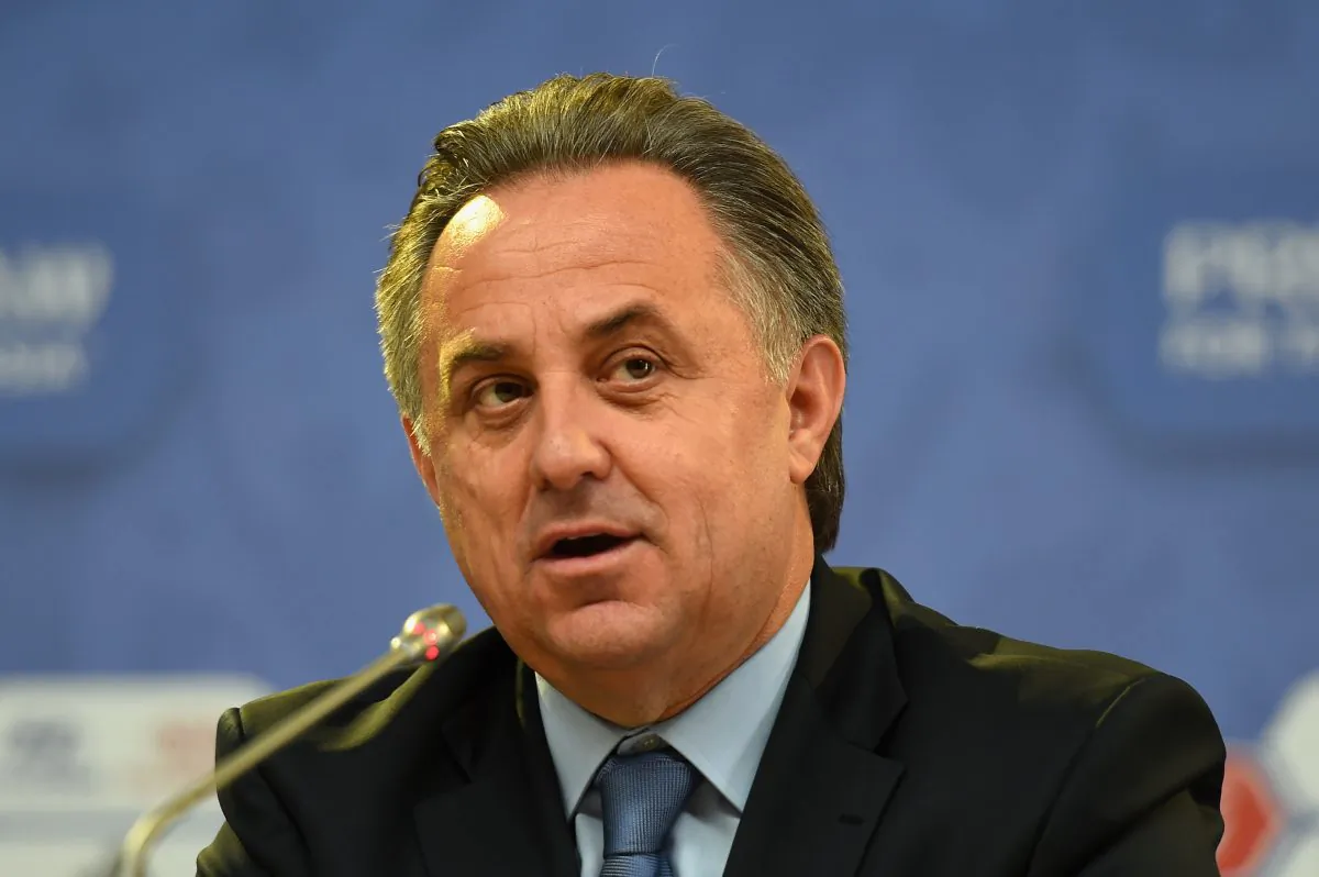 Vitaly Mutko Chairman of the Local Organising Committee listens during the Post-meeting of Organising Committee for the FIFA World Cup press conference ahead of the preliminary draw of the 2018 FIFA World Cup in Russia at Konstantin Palace on July 24, 2015 in Saint Petersburg, Russia. (Photo by Shaun Botterill/Getty Images)