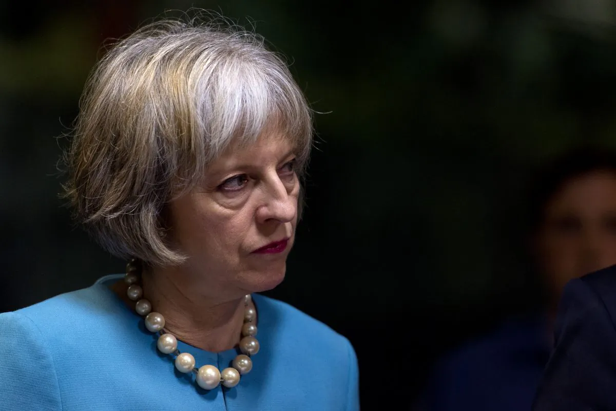 British Home Secretary Theresa May receives a tour of HMS Bulwark during the Valletta Summit on migration on November 11, 2015 in Valletta, Malta. ( Ben Pruchnie/Getty Images)