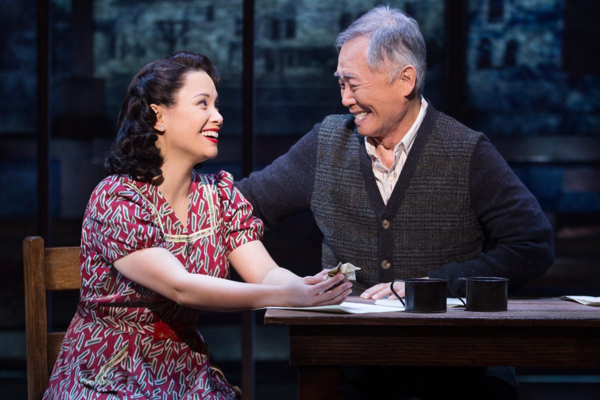 Lea Salonga and George Takei in "Allegiance," which exposes the plight of Japanese-Americans during their internment in World War II. (Matthew Murphy)