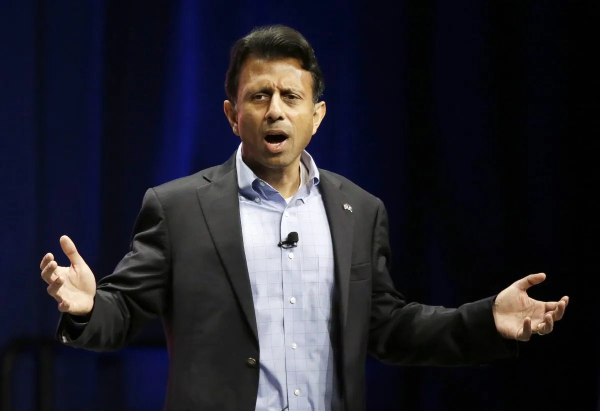 Republican presidential candidate, Louisiana Gov. Bobby Jindal at the Sunshine Summit in Orlando, Fla., on Nov. 14, 2015. (AP Photo/John Raoux)
