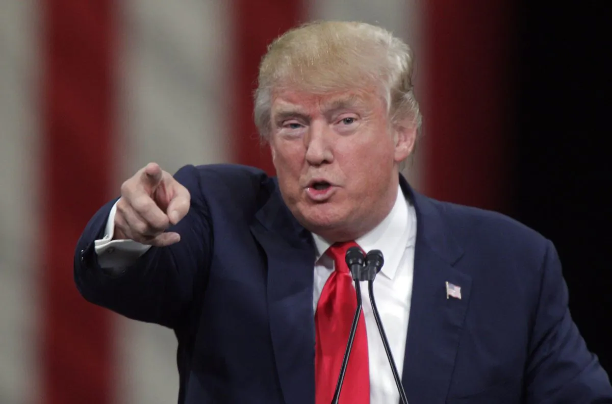 Republican presidential candidate Donald Trump speaks during a campaign stop Monday, Nov. 16, 2015, in Knoxville, Tenn. (AP Photo/Wade Payne)