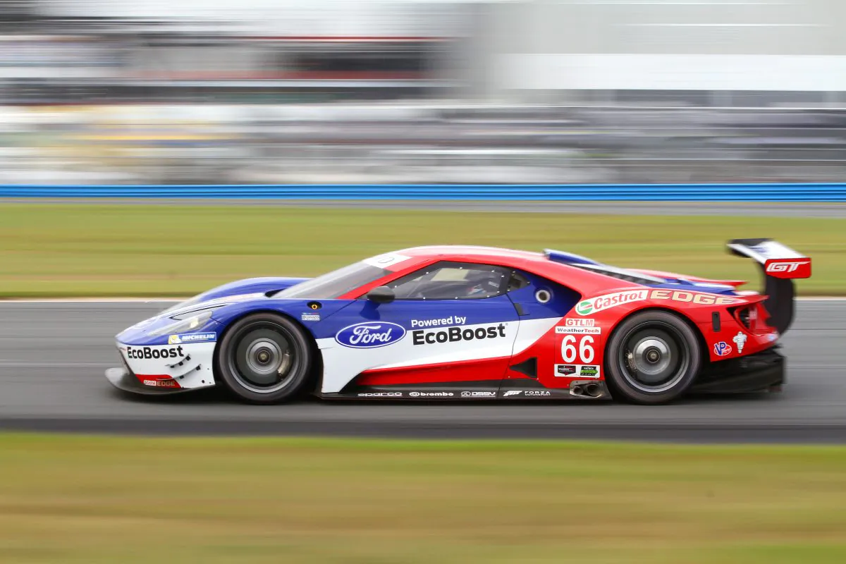 Chip Ganassi Racing brought a pair of Ford’s new EcoBoost turbo-V6 GTs. They were very quick and sounded great. (Chris Jasurek/Epoch Times)